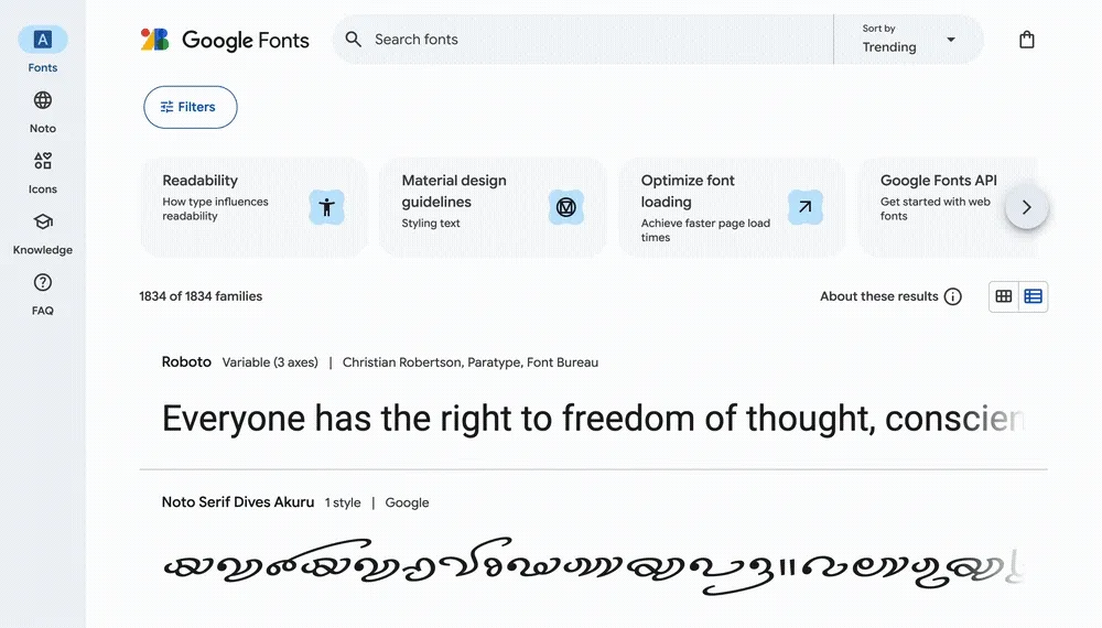 Google Fonts - Selecionando a fonte