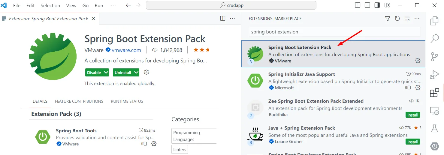 Spring Boot Extension Pack